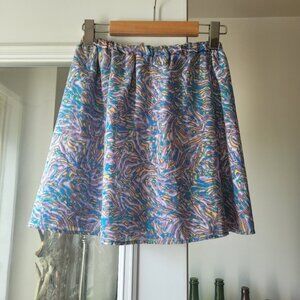 Glam mini skirt multicolor print size small